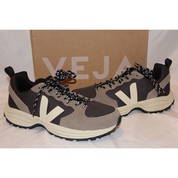 VEJA Mens Gray Mixed Media Heel Pull-Tab Venturi Toe Wedge‎ Sneakers Shoes 46 main image 4
